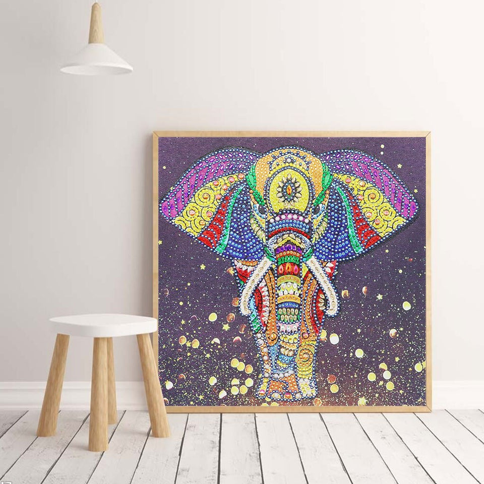 Special Painting Colorful Elephant