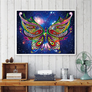 Butterfly With Stars In Night