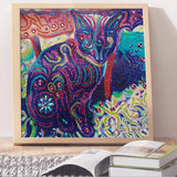 Crystal Cat Beautiful Painting