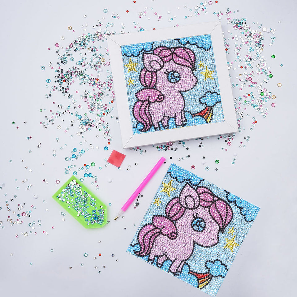 Pink Little Horse Painting For Kids – Diamond Painting Bliss