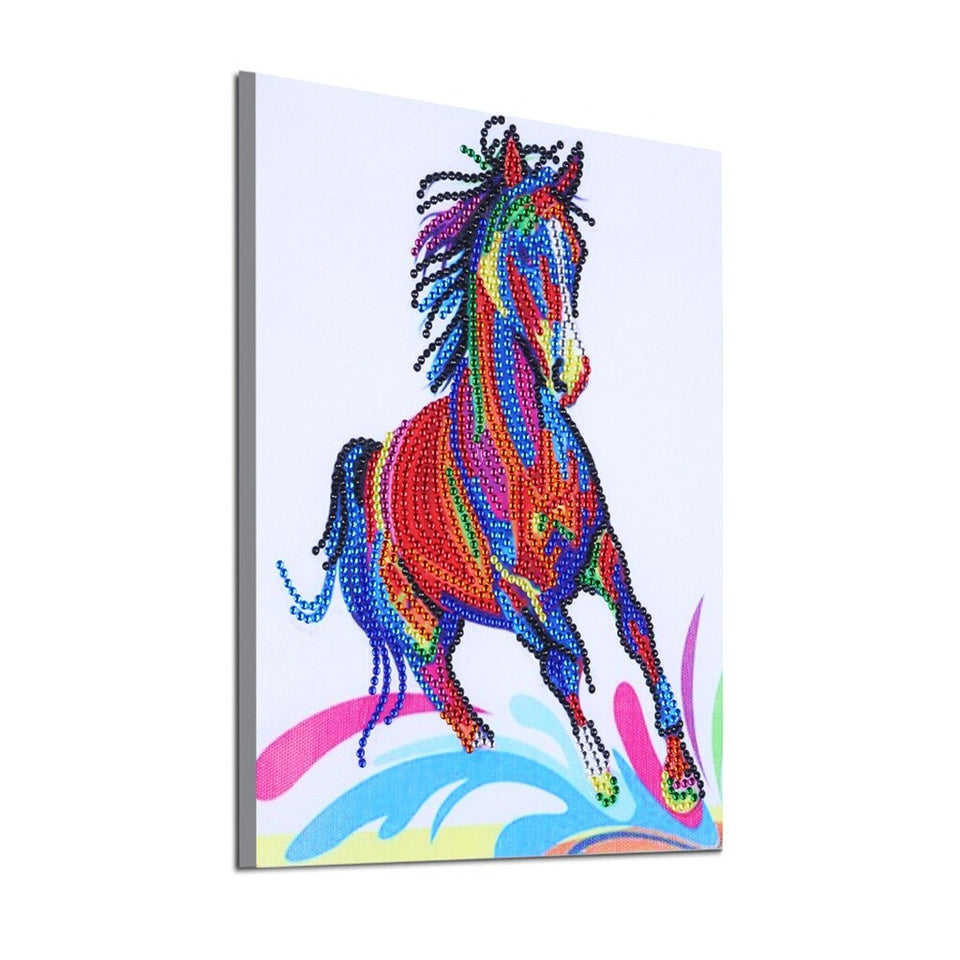 Colorful Running Horse Painting
