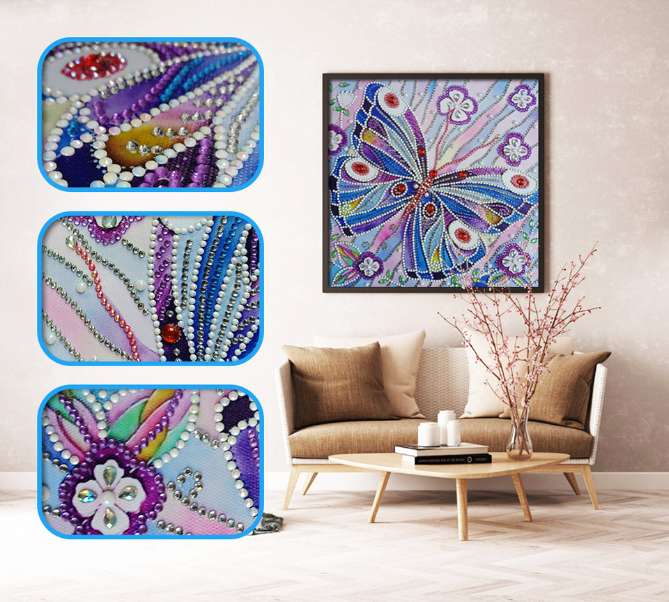Flowers And Butterfly Painting