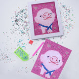 Naughty Pink Pig Painting For Child