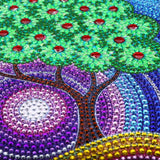 Green Tree Special Shaped Painting
