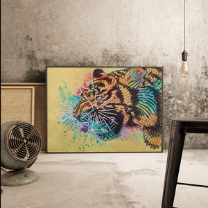 Tiger Roaring Lovely Painting