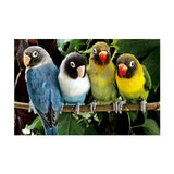 Lovely Parrots On Branch Painting