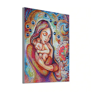 Mother With Sleeping Baby Painting