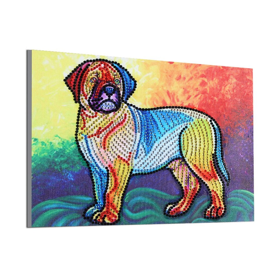 Colorful Dog Diamond painting/ Diamond painting kit