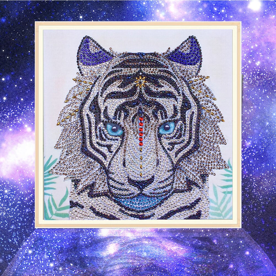 Tiger With Blue Eyes Painting