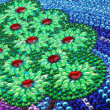 Green Tree Special Shaped Painting
