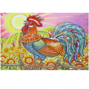 Cock Rooster At Sunrise