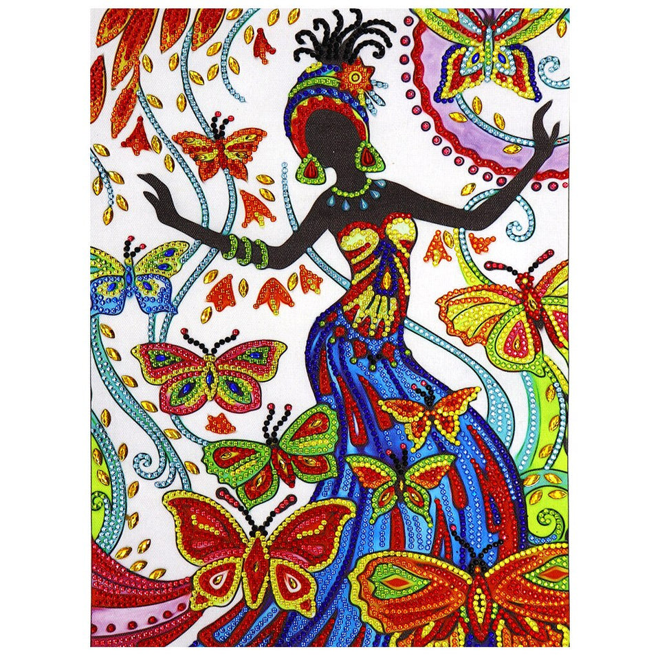 Dancing Lady Colorful Painting