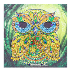 Handmade Beautiful Owl Painting