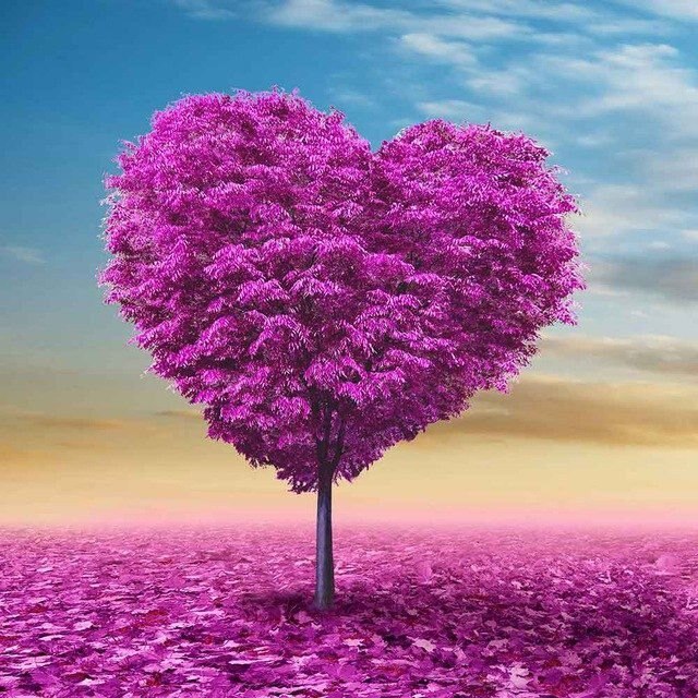 Pink Love Tree Heart
