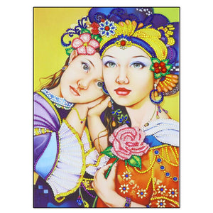 Two  Ladies With Flowers