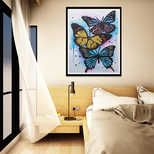Three Colorful Butterfly
