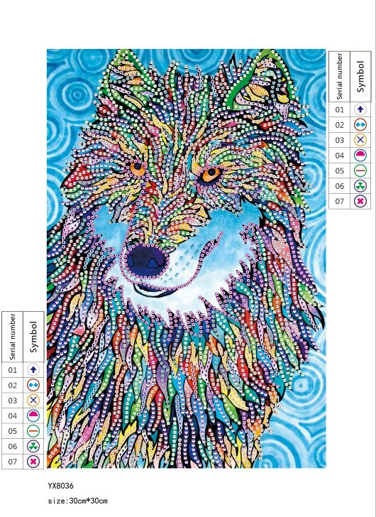 Happy Colorful Wolf