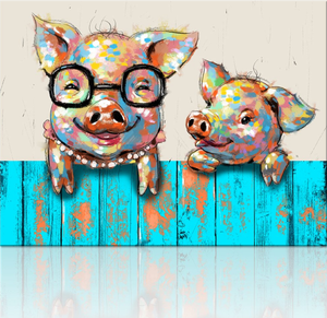 Happy Cute Pigs