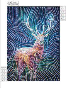 Deer Sparkling Painting
