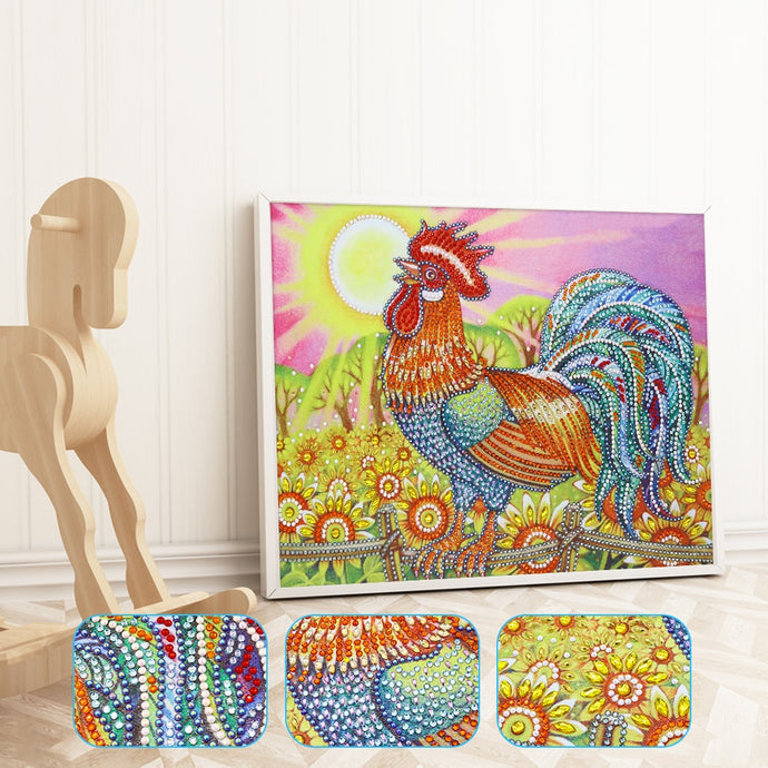 Cock Rooster At Sunrise