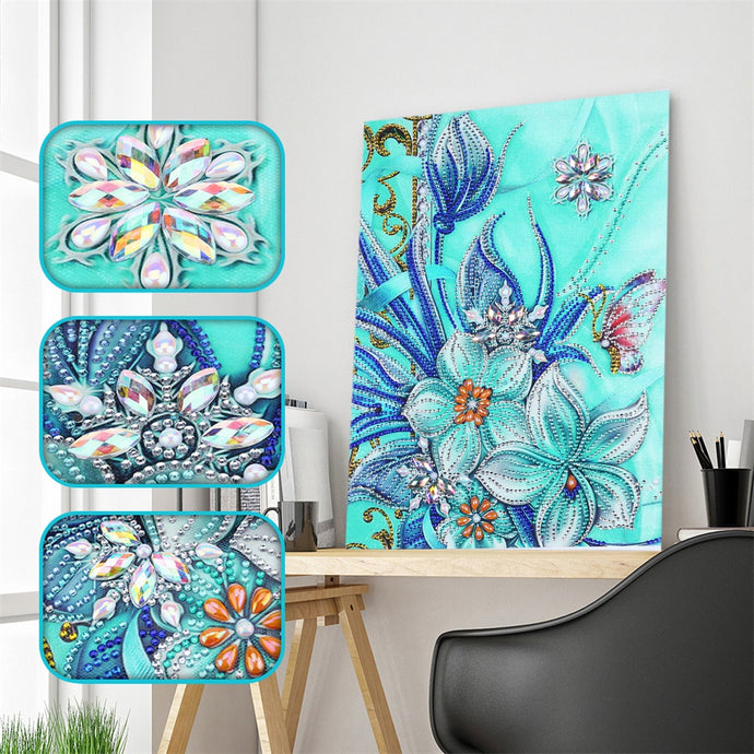 Cute Flowers And Butterfly Painting