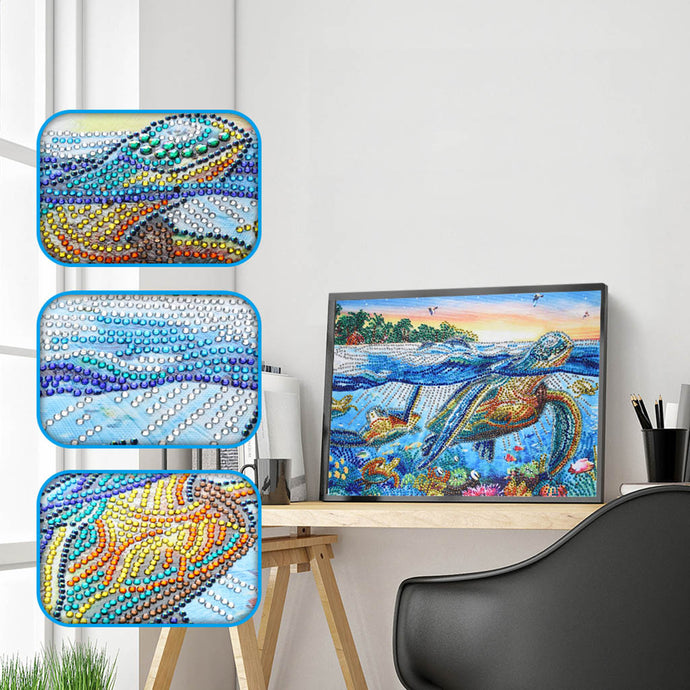Turtle In Water Special Painting