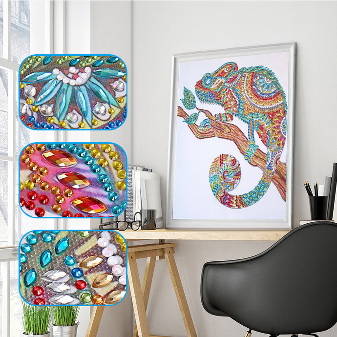 Colorful Chameleon Painting