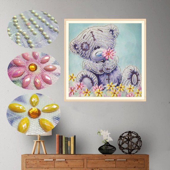 Bear With Flowers