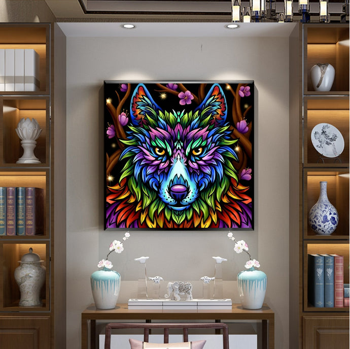 Colorful Wolf Special Painting