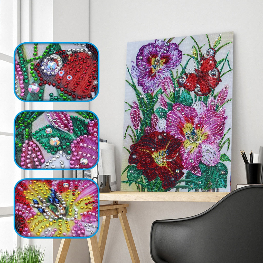 Colorful Embroidery Flowers