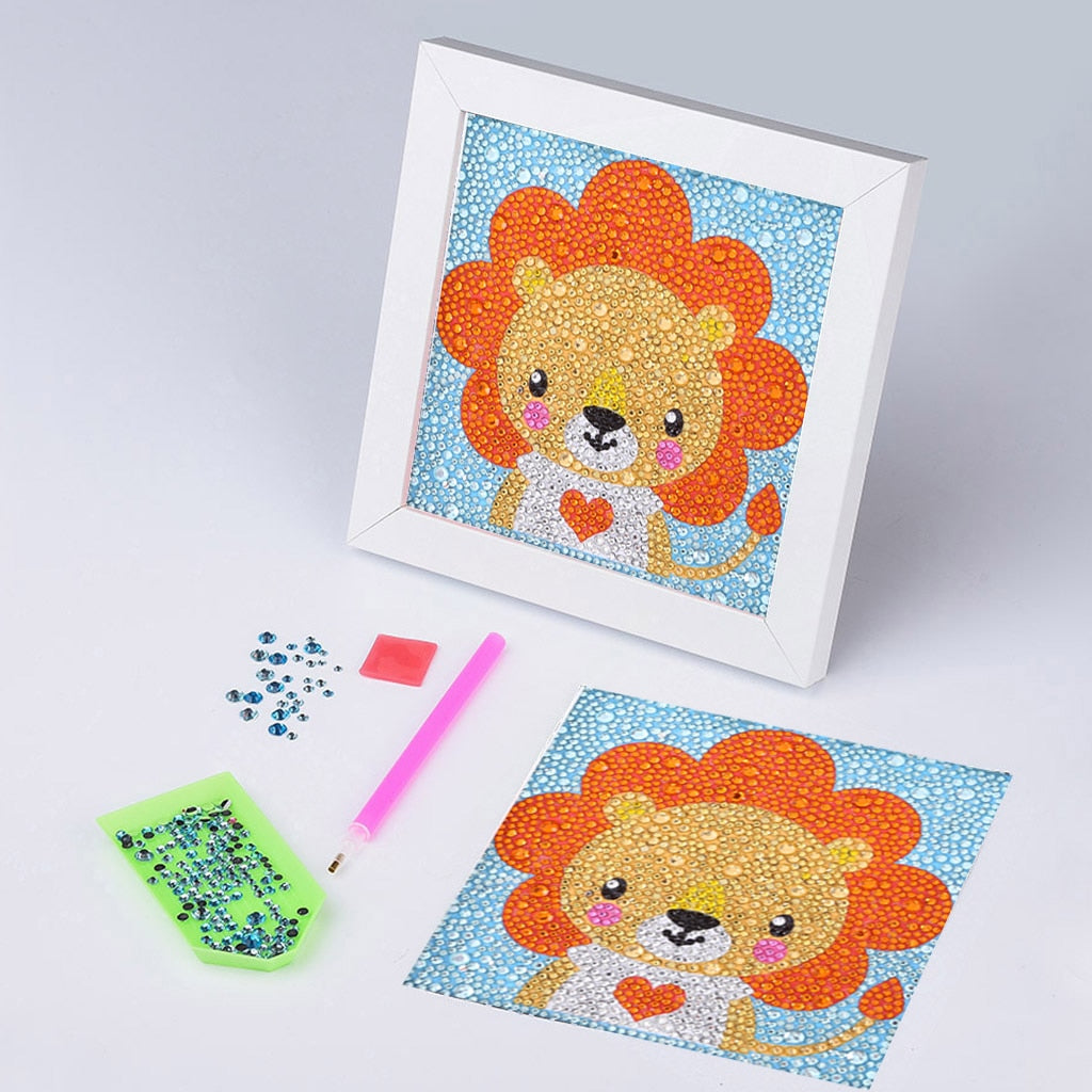 Cute Lion Colorful Painting