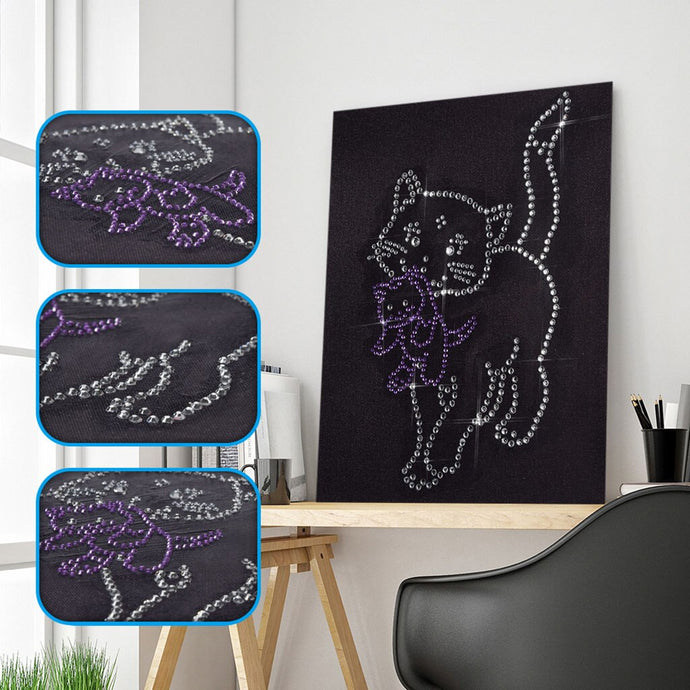 Crystal Cat With kitten