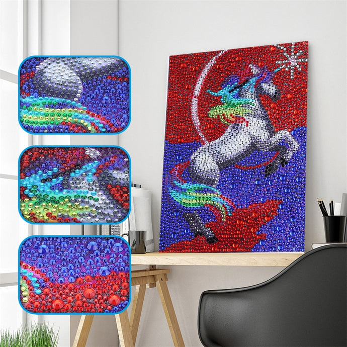 Running Unicorn Colorful Painting