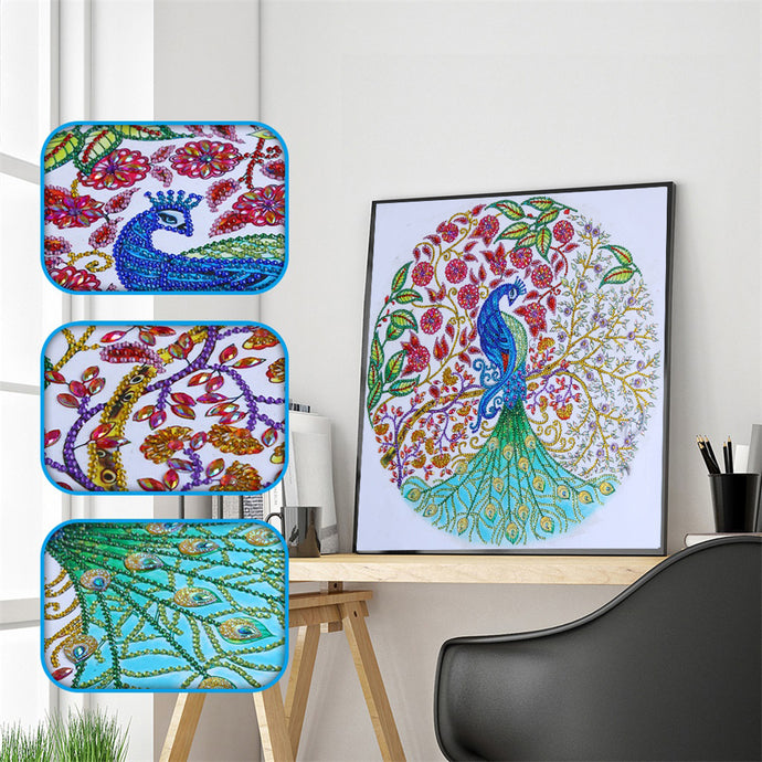 Multi Color Peacock Beautiful Painting