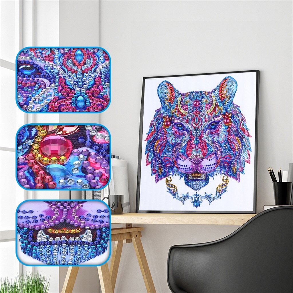 Tiger Motif Colorful Painting
