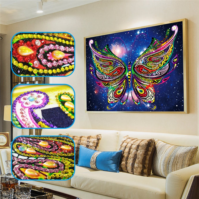 Butterfly With Stars In Night