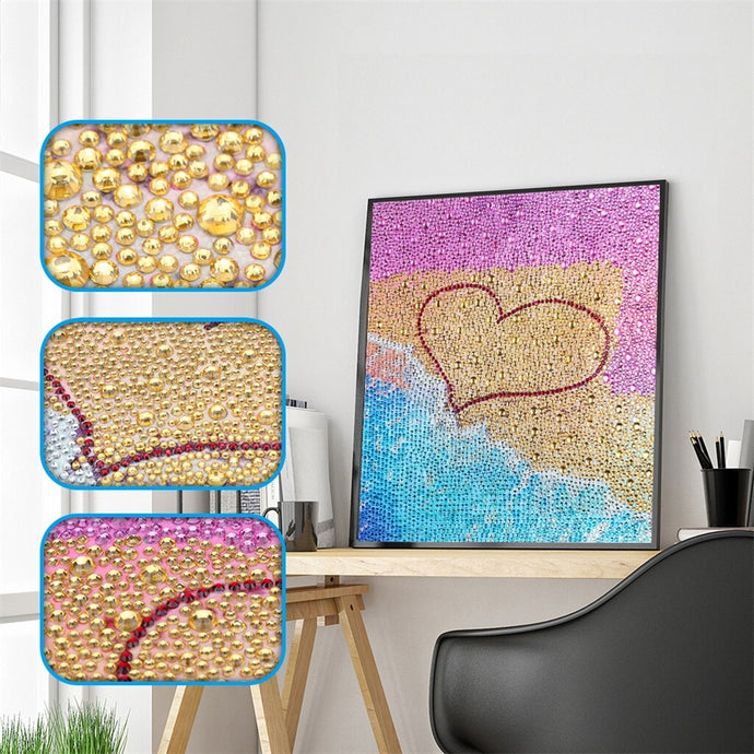 Seaside Colorful Love Heart