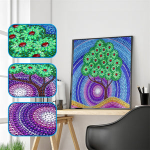 Green Tree Special Shaped Painting