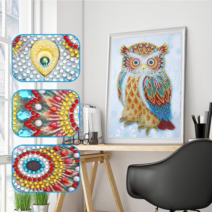 Multi color Owl Painting