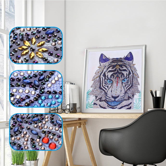 Tiger With Blue Eyes Painting