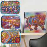 Colorful Hippo Beautiful Painting