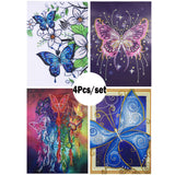 4Pcs Set Colorful Butterfly And Flower