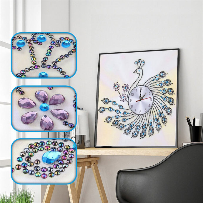 Cute Peacock Clock
