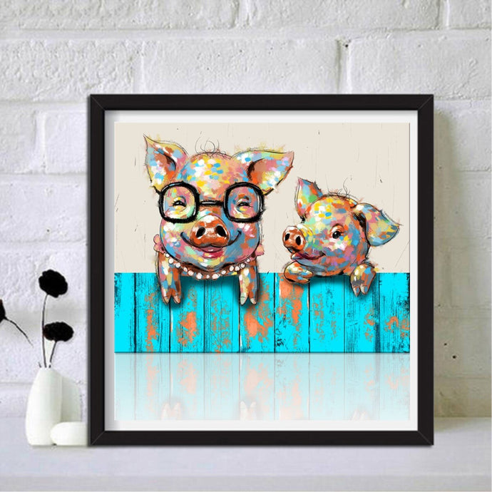 Happy Cute Pigs