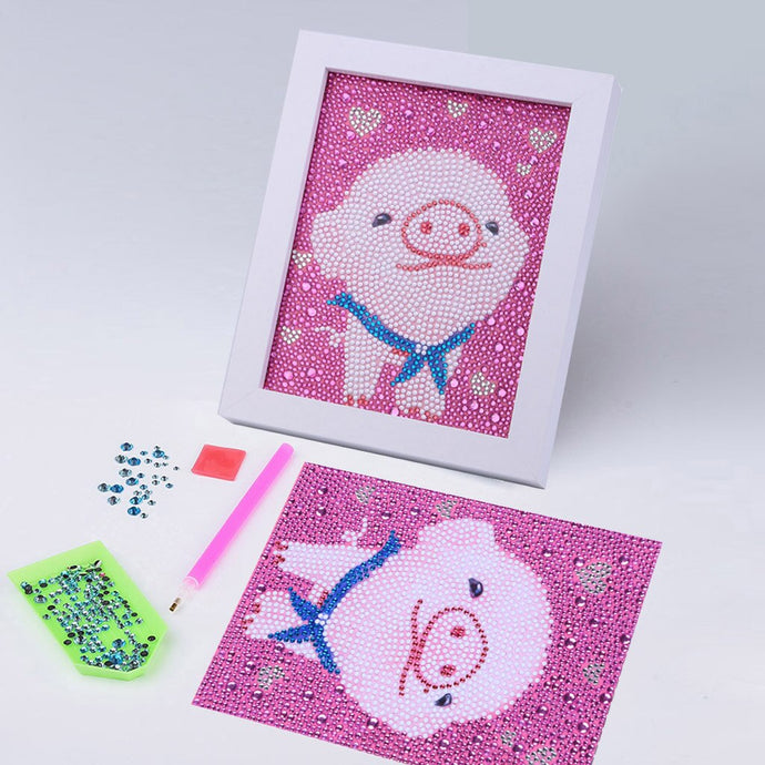 Naughty Pink Pig Painting For Child