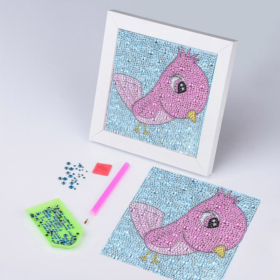 Cute Pink Bird Painting – Diamond Painting Bliss