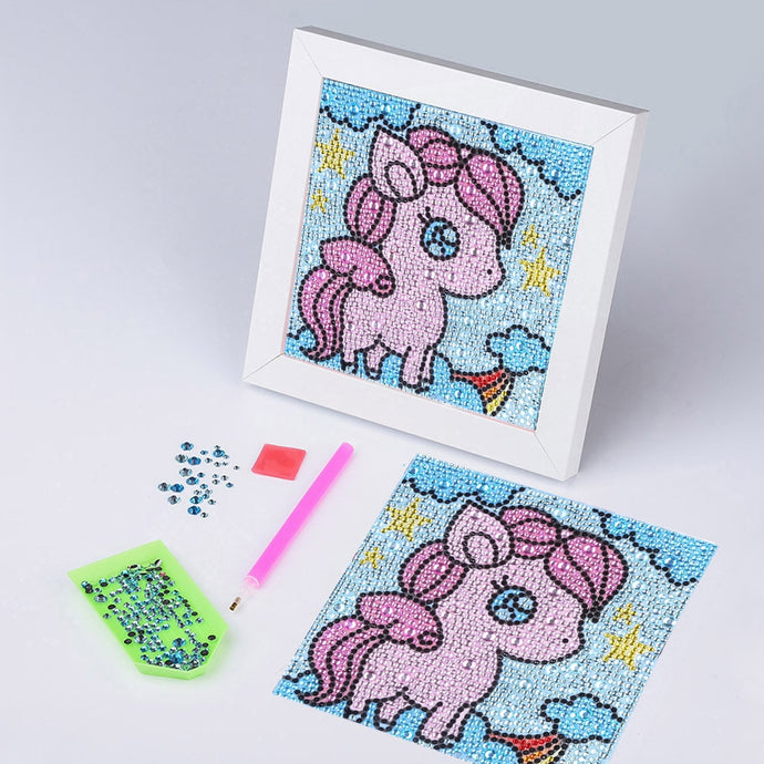 Pink Little Horse Painting For Kids