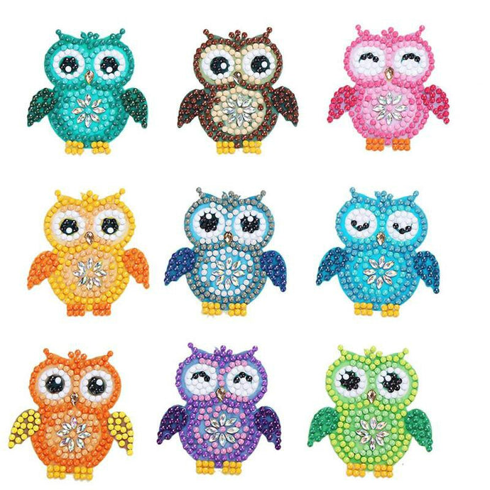 Cute Owl Diamond Stickers