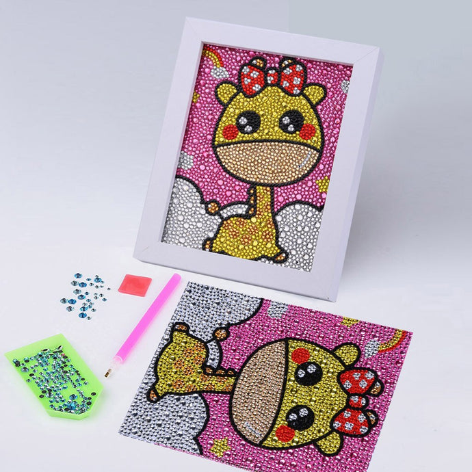 Cute Yellow Giraffe Painting For Kids