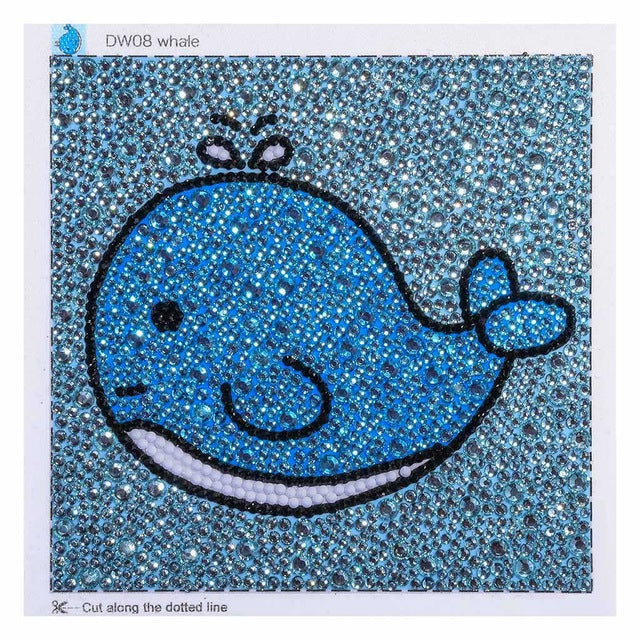 Blue Cute Fish Painting For Kids